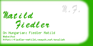 matild fiedler business card